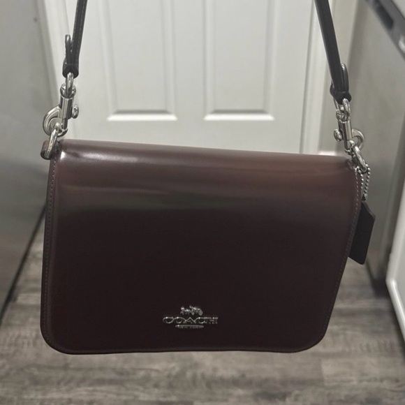 Coach Dark Brown Leather Shoulder Bag - Picture 7 of 8